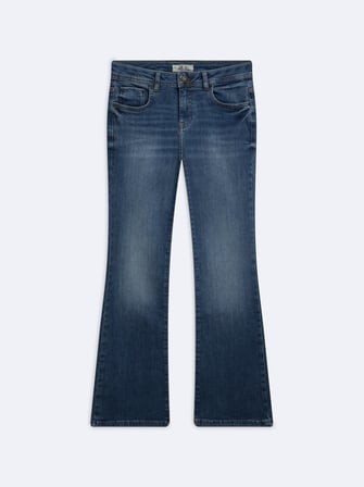 Julıana Low Bootcut Düşük Bel Mid Indigo Jean Pantolon