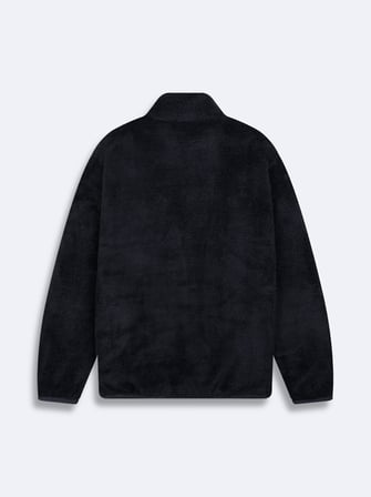 Regular Fit Peluş Fermuarlı Lacivert Sweatshırt