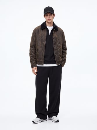 Regular Fit Dik Yaka Polar Gri Sweatshırt