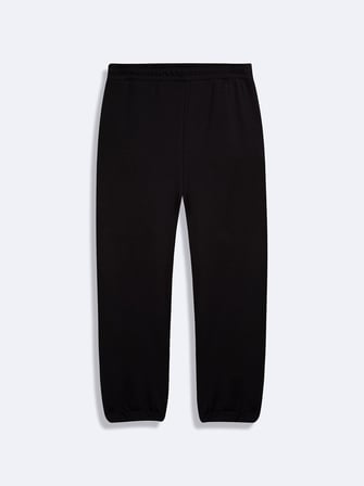 Regular Fit Beli Bağlamalı Lastik Paça Siyah Eşofman