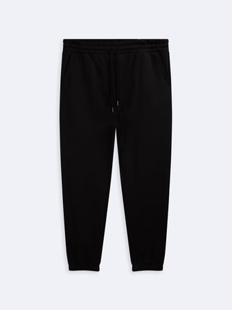 Regular Fit Lastik Paça Siyah Eşofman