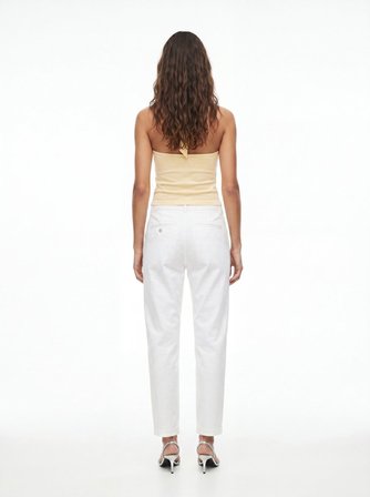 Slım Fit Krem Pantolon