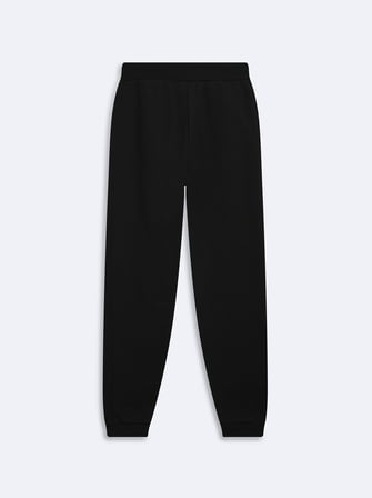 Regular Fit Ribanalı Lastik Paça Siyah Eşofman