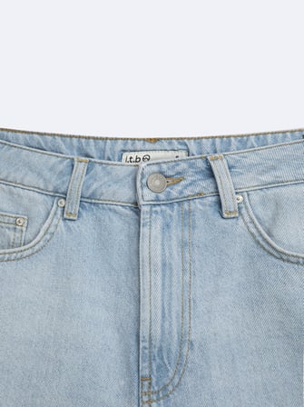 Lızzıe Regular Yüksek Bel Light İndigo Jean Şort