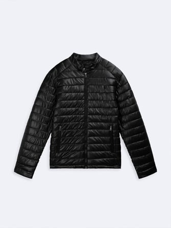 Slim Fit Şişme Siyah Mont