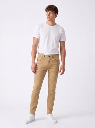 Dıego X Y Dar Paça Orta Bel Camel Jean Pantolon