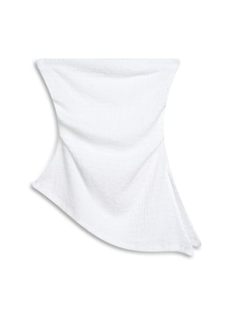 Straplez Drape Yaka Beyaz Atlet