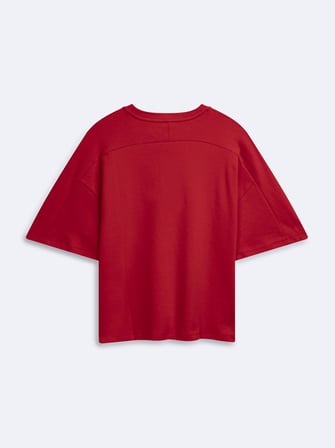 Regular Fit Basic Bisiklet Yaka Kırmızı T-shırt