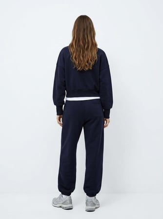 Regular Fit Yazı Baskılı Lastik Paça Lacivert Eşofman