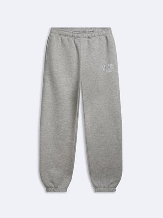 Regular Fit Yazı Baskılı Lastik Paça Gri Eşofman