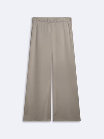 Regular Fit Beli Lastikli Bej Pantolon