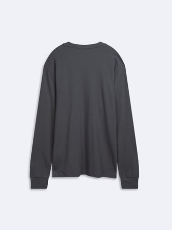 Regular Fit Bisiklet Yaka Uzun Kollu Gri Sweatshırt