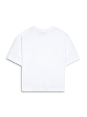Baby Tee Basic Bisiklet Yaka Beyaz T-shırt