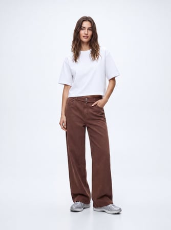 Baby Tee Basic Bisiklet Yaka Beyaz T-shırt
