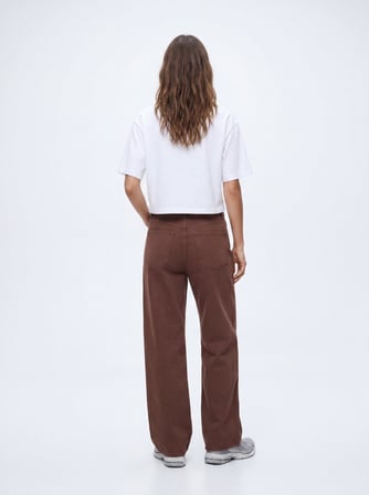 Baby Tee Basic Bisiklet Yaka Beyaz T-shırt