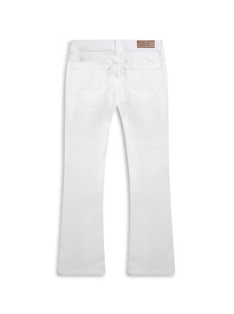 Julıana Low Bootcut Düşük Bel Beyaz Jean Pantolon