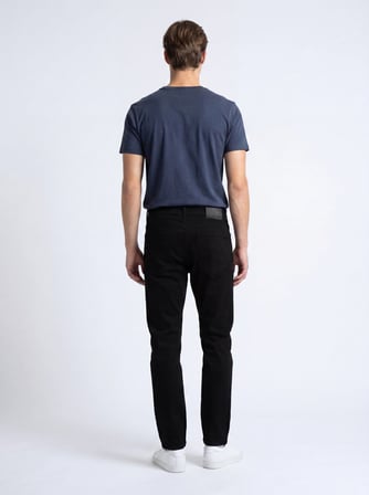 Renar L Tapered Slim Orta Bel Siyah Jean Pantolon