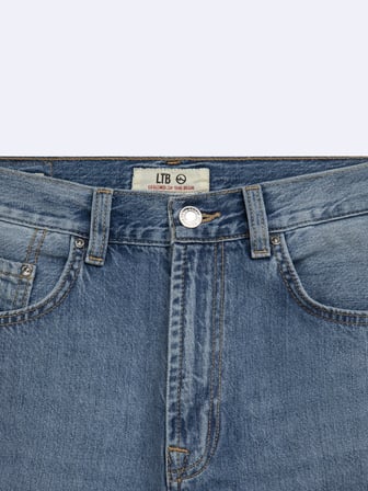 Vanetta Zıp Fermuarlı Düz Paça Mid Indigo Jean Pantolon