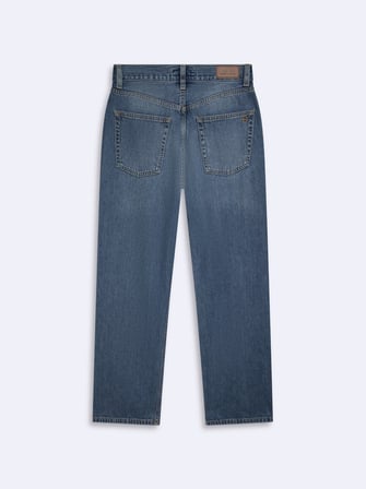 Vanetta Zıp Fermuarlı Düz Paça Mid Indigo Jean Pantolon