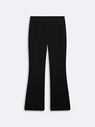 Regular Fit Beli Bağlamalı Siyah Pantolon