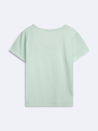 Regular Fit U Yaka Basic Yeşil T-shırt