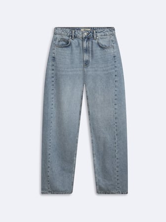 Anna Barrel Fit Orta Bel Light İndigo Jean Pantolon