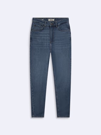 Elvıra Daralan Paça Yüksek Bel Mid Indigo Jean Pantolon
