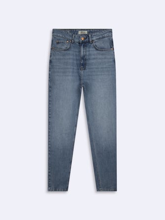 Elvıra Daralan Paça Yüksek Bel Mid Indigo Jean Pantolon