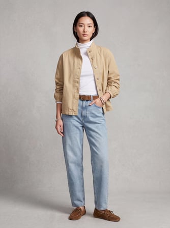 Slim Fit Ribanalı Uzun Kollu Beyaz Sweatshırt