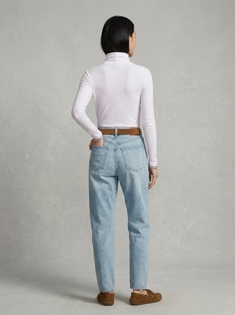 Slim Fit Ribanalı Uzun Kollu Beyaz Sweatshırt
