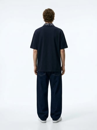 Regular Fit Pike Polo Yaka Lacivert T-shırt