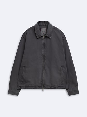 Lennıe Regular Fit Fermuarlı Koyu Gri Jean Ceket