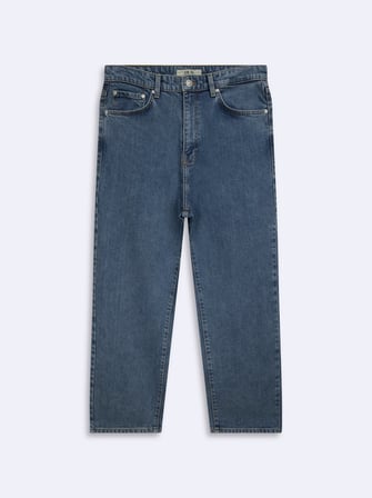 Leron Baggy Mid Indigo Jean Pantolon