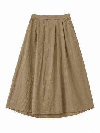 Relaxed Fit Pileli Midi Bej Etek