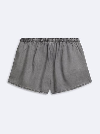Mırela Tencel Mini Gri Jean Şort