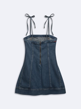 Nınna Askılı Mid Indigo Mini Elbise