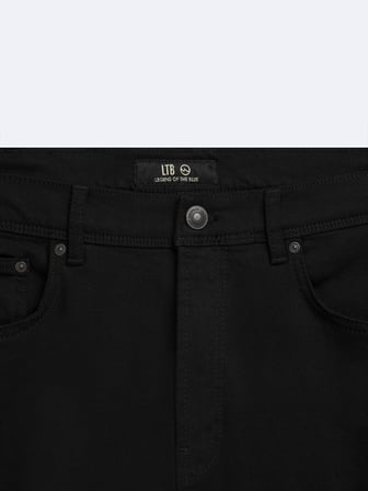 Lıoren L Straight Fit Orta Bel Siyah Jean Pantolon