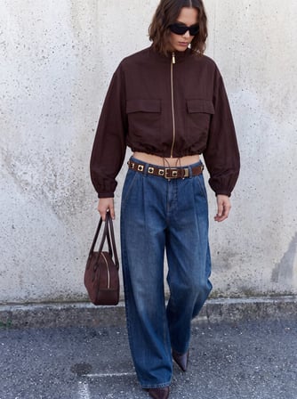 Maelıs Chino Geniş Paça Mid Indigo Jean Pantolon