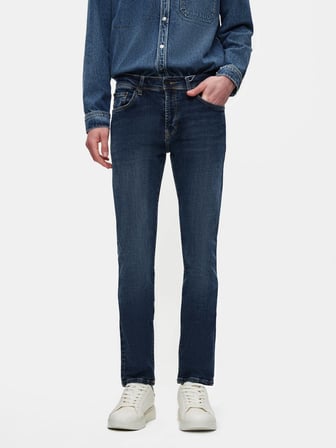 Sawyer P Dar Paça Orta Bel Mid Indigo Jean Pantolon