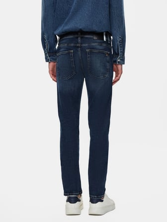 Sawyer P Dar Paça Orta Bel Mid Indigo Jean Pantolon