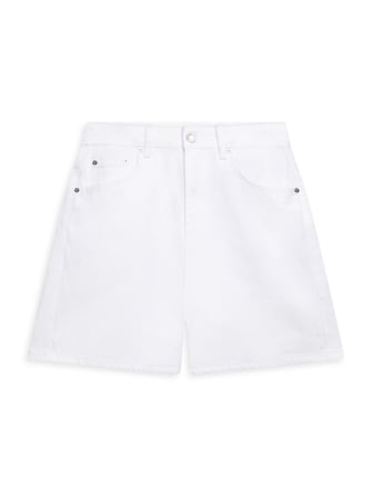Lızzıe Regular Fit Yüksek Bel Beyaz Jean Şort