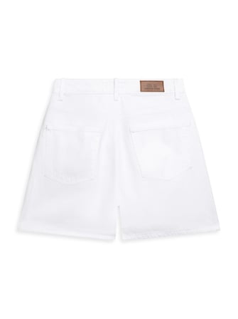 Lızzıe Regular Fit Yüksek Bel Beyaz Jean Şort