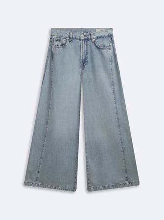 Arlına Wide Leg Orta Bel Light İndigo Jean Pantolon