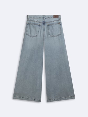 Arlına Wide Leg Orta Bel Light İndigo Jean Pantolon