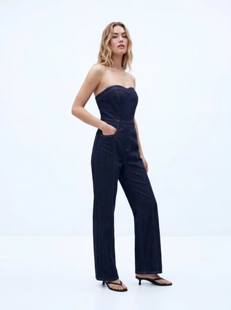 Dıone Straplez Dark İndigo Jean Tulum