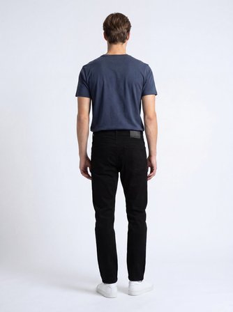 Renar L Tapered Slim Orta Bel Siyah Jean Pantolon