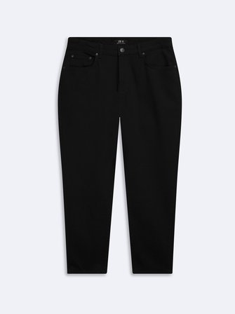 Renar L Tapered Slim Orta Bel Siyah Jean Pantolon