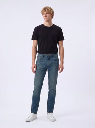 Sawyer P Slım Fit Orta Bel Mid Indigo Jean Pantolon