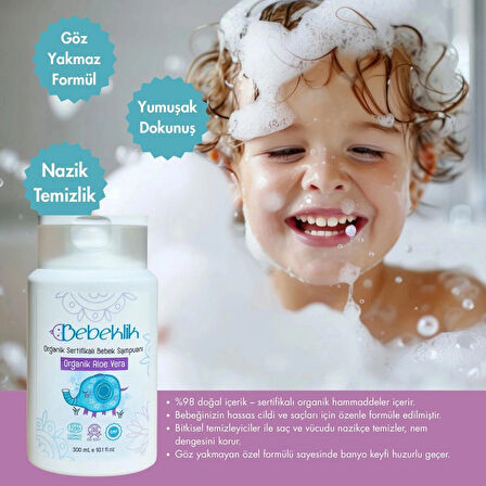 Organik Sertifikalı Aloe Vera Bebek ve Çocuk Şampuanı 300 ml