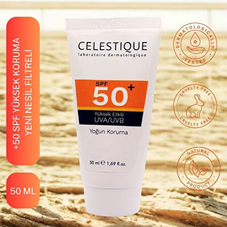 CELESTIQUESpf 50+ Yüksek Koruma Leke Karşıtı Güneş Kremi 50 ml